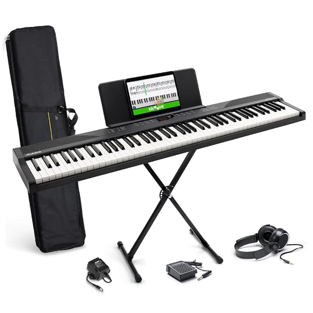 Teclado Alesis Recital Play de 88 teclas con soporte, pedal y auriculares