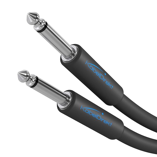 Cable de instrumento KabelDirekt mono de 6,3 mm y 3 metros